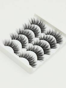 AYRMILLA 5 Pairs False Eyelashes, Natural Fluffy Soft 3D Mink Lashes, Extra Long Multilayer Lashes, Short Thick False Lashes, Loose Makeup Products Suitable For Wedding, Party, Nightclub, Daily Work, Meeting, Etc. Comfortable To Wear, Handmade Lashes, Flared Ends, Elongate Eye Shape, Natural & Realistic, Full Strip Lashes, Long-Lasting & Thick, Popular Makeup Tool, Complete False Eyelash Set - Black - View 6