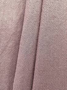 Breezaya Đầm Túi Nút phía trước Uốn nếp màu trơn Giải trí - Hồng - Xem 7