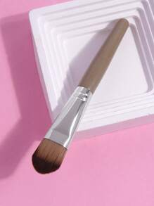 MAANGE 1pc Professional Foundation Brush,Facial Mask Brush,Makeup Tools With Soft Fiber For Easy Carrying,Brush For Travel,Foundation Brush,Concealer Brush,Blush Brush,Contour Brush,Blush Brush,Bronzer Brush,Powder Brush,Foundation Brush,Blush Brush - Brown - View 3