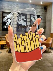 French Fries Print Clear Phone Case