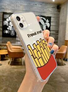 French Fries Print Clear Phone Case