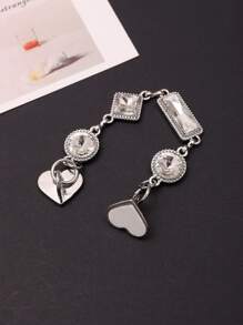 水鑽裝飾手機手繩 - 白色 - 查看 3