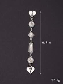 水鑽裝飾手機手繩 - 白色 - 查看 4