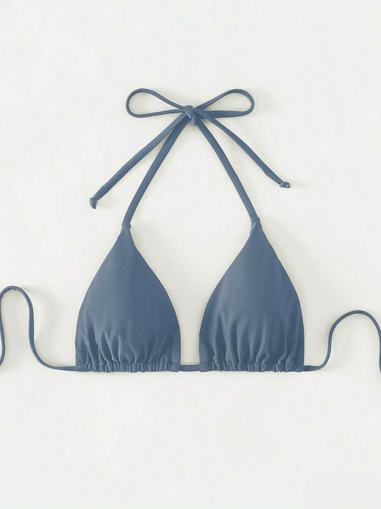 Swim Basics ホルター トライアングル ビキニ トップ | SHEIN JAPAN