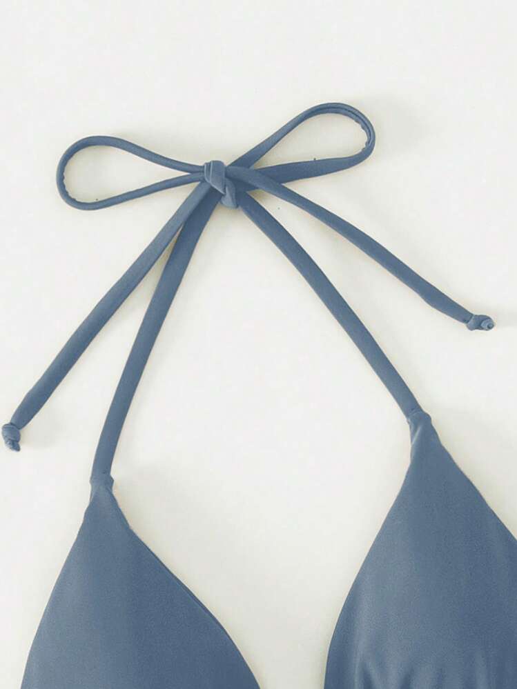 Swim Basics ホルター トライアングル ビキニ トップ | SHEIN JAPAN