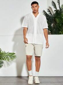 Manfinity VCAY Men Flap Pocket Side Cargo Shorts - Khaki - View 9