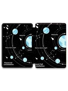 星空圖案PU皮革保護套適用於iPad - 彩色 - 查看 2