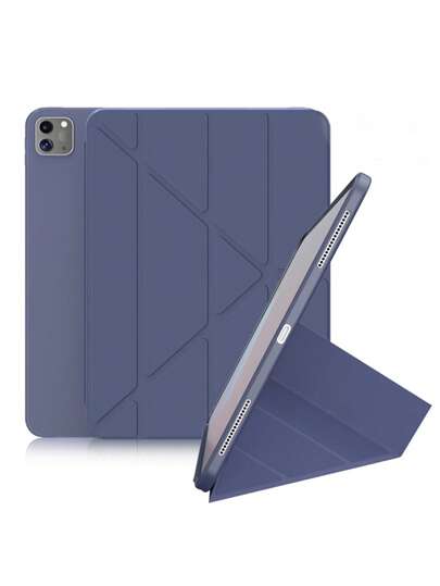 حالة متوافق مع iPad موحدة اللون جلد صناعي