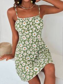 Soleia Daisy Floral Print Cami Dress - Multicolor - View 3