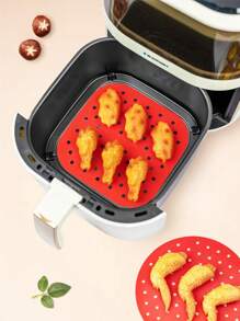 SHEIN 1 pièce Doublure de pot de friteuse à air en silicone, doublures de friteuse à air de cuisine, papier de friteuse à air, friteuse à air