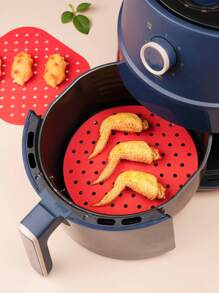 SHEIN 1 pièce Doublure de pot de friteuse à air en silicone, doublures de friteuse à air de cuisine, papier de friteuse à air, friteuse à air