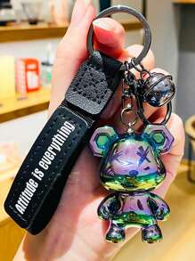 Cute Keychain Gift- Backpack Charms Couple Cartoon Bears Boy Girl Bag Keychains Women Men Car Key Ring Key Chain Charms School Supplies Teacher Gifts Back To School Teacher Accessories - Multicolor - View 2