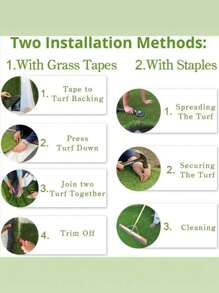 2 piezas Cojín de baño lavable del animal doméstico del diseño de la hierba artificial para el perro para el entrenamiento - Verde - Ver 3