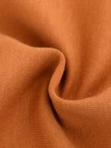 SHEIN 男嬰表情圖案T恤和短褲 - 橘色 - 查看 6