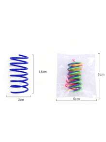 4 piezas Juguete para gato resorte diseño de color al azar para gato para jugar - Multicolor - Ver 2