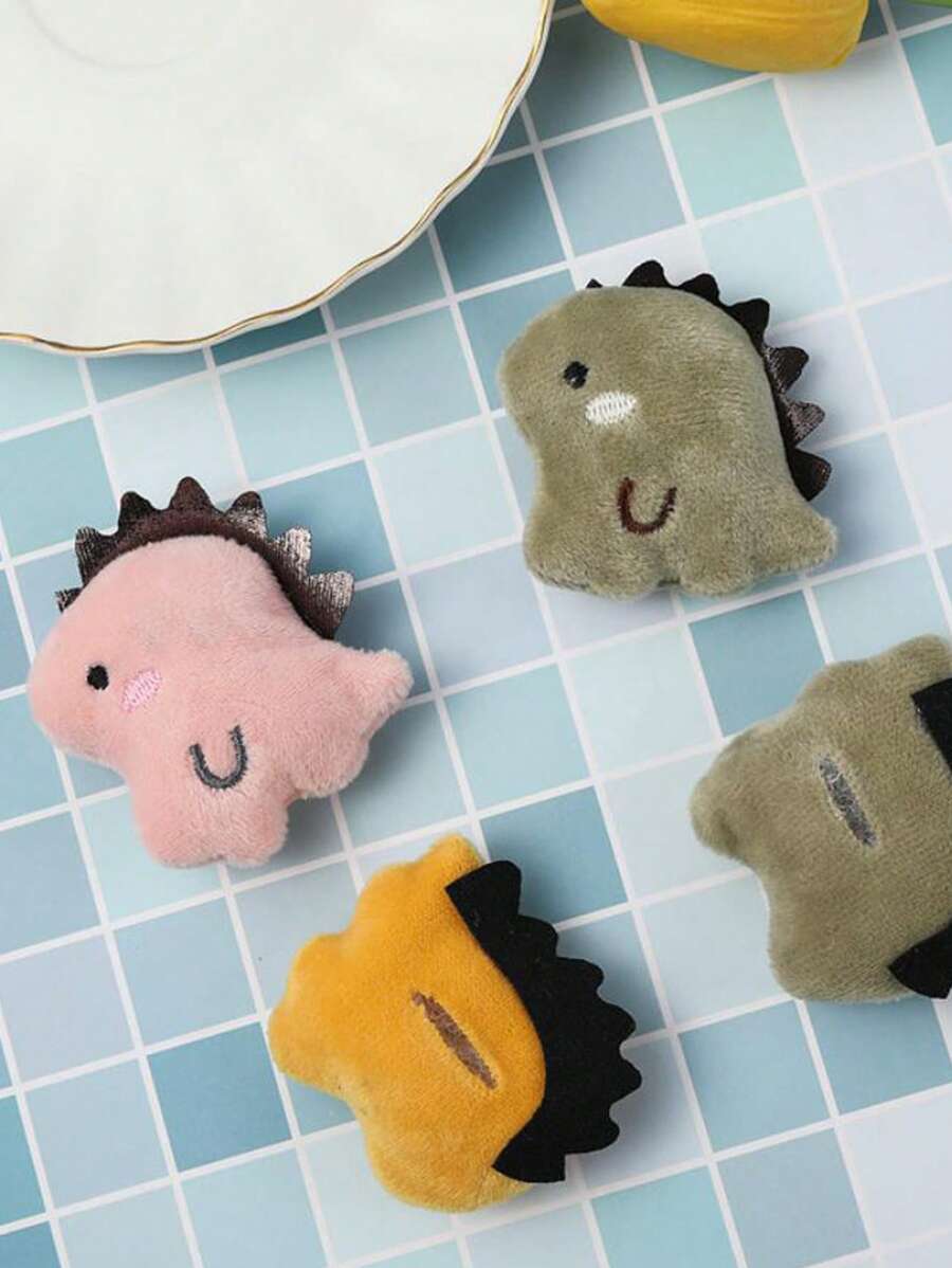 1pc Dinosaur Design Random Pet Plush Toy For Cat And Dog For Play - Multicolor - View 1