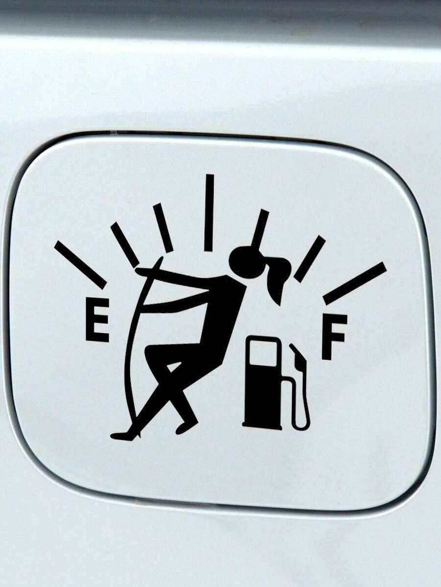 1pc Figure Graphic PVC Car Sticker - Black - View 1