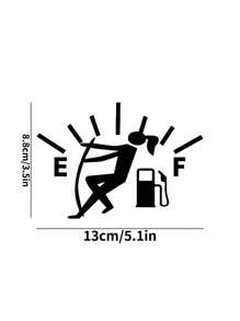 1pc Figure Graphic PVC Car Sticker - Black - View 3