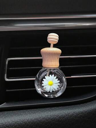 Flower Decor Empty Perfume Bottle Design Car Air Outlet Ornament