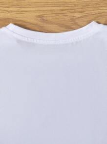 SHEIN 休閒口袋人像女童兩件套 - 彩色 - 查看 6