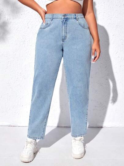 SHEIN ICON Plus Mom Fit Jeans