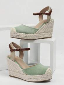 女士坡跟&厚底單鞋 - 綠色 - 查看 1