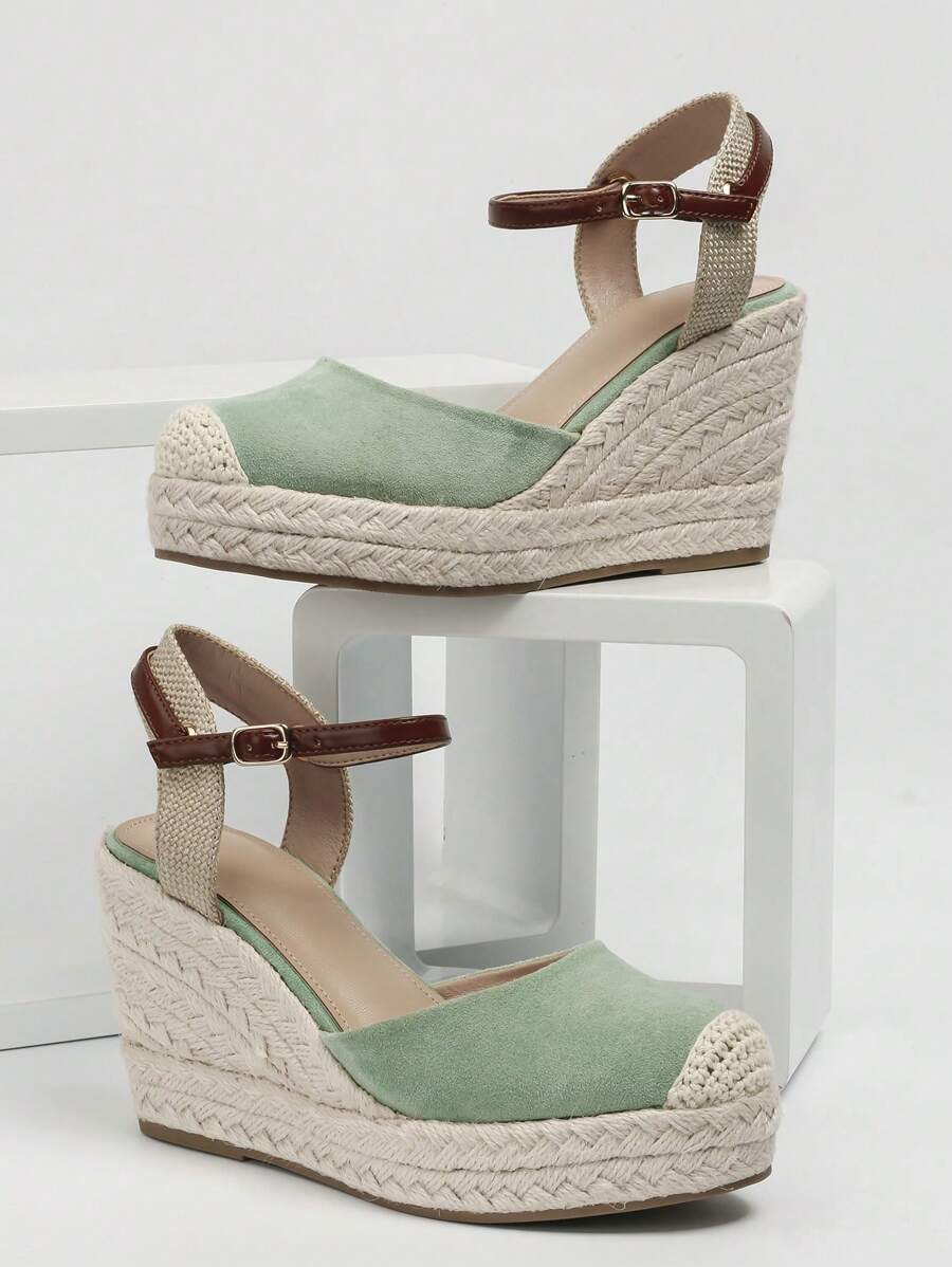 女士坡跟&厚底單鞋 - 綠色 - 查看 1
