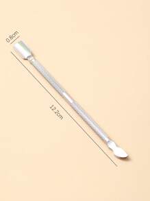 Silver Nail Cuticle Pusher Manicure And Pedicure Tool, Nail Clean And Nail Art Design Tool,Nail Supplies,Nail Tools,Nail Art Tools,Back To School,Nails,Nail Tools For Press On Nails - Silver - View 3