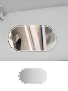 1入組多用途橢圓形車輔助後視圖鏡子 - 無色 - 查看 1