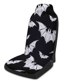 1pc Bat Pattern Car Front Seat Cushion - Multicolor - View 4
