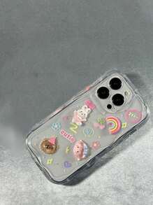 Bunny Rainbow Summer Rabbit Decor Anti-Fall Phone Case Compatible With IPhone 15/15Pro/15Plus/15Promax - Multicolor - View 3