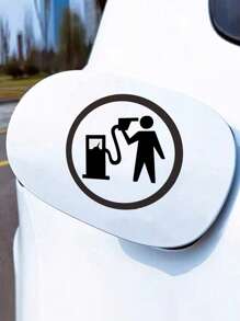 1張車油箱貼紙 - 黑色 - 查看 4