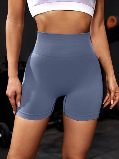 Shorts deportivos inconsútil de moldeador cadera de cintura ancha
