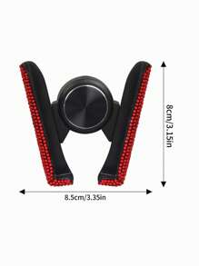 镶钻重力车载手机支架，亚克力钻石车载手机支架，车载出风口手机支架，钻石设计车载导航夹式支架，汽车配件，出风口仪表盘导航镶钻车载手机支架，送给男友的礼物，车载手机支架，兼容和安卓手机，生日礼物，送给家人和朋友的汽车配件礼物，汽车用品 - 紅色 - 查看 5