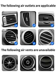 1pc Rhinestone Decor Car Phone Holder - Silver - View 6