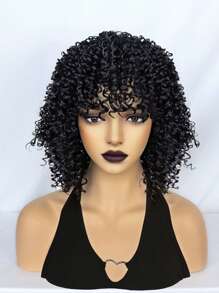 Phi Kinky Bộ Tóc Giả Xoăn Có Nổ Dành Cho Nữ Tóc Tổng Hợp Chiều Dài Trung Bình Xoắn Ốc Xoăn Tóc Giả Dành Cho Tiệc Hàng Ngày Sử Dụng & 1 Bộ Tóc Giả Bộ Đội - màu đen - Xem 6