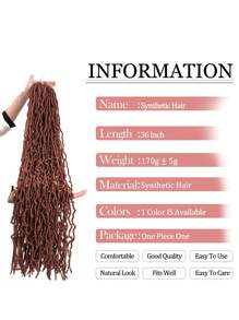 Extensión del pelo 18 pulgadas suave sintético trenza - Óxido marrón - Ver 4