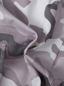 SHEIN 男童運動套裝功能性潮流背心和幹練迷彩印花短褲和清爽素色針織T恤3件套休閒夏裝