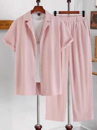 Manfinity Homme Men Solid Shirt & Pants Without Tee