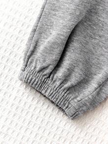 SHEIN 小女童3入組字母補丁細節前蝴蝶結衛褲 - 彩色 - 查看 3