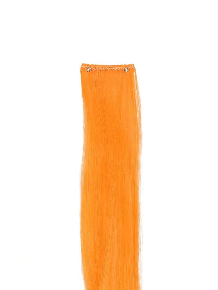 Clip In Medium Body Wave Synthetic Hair Extension - Orange - View 3
