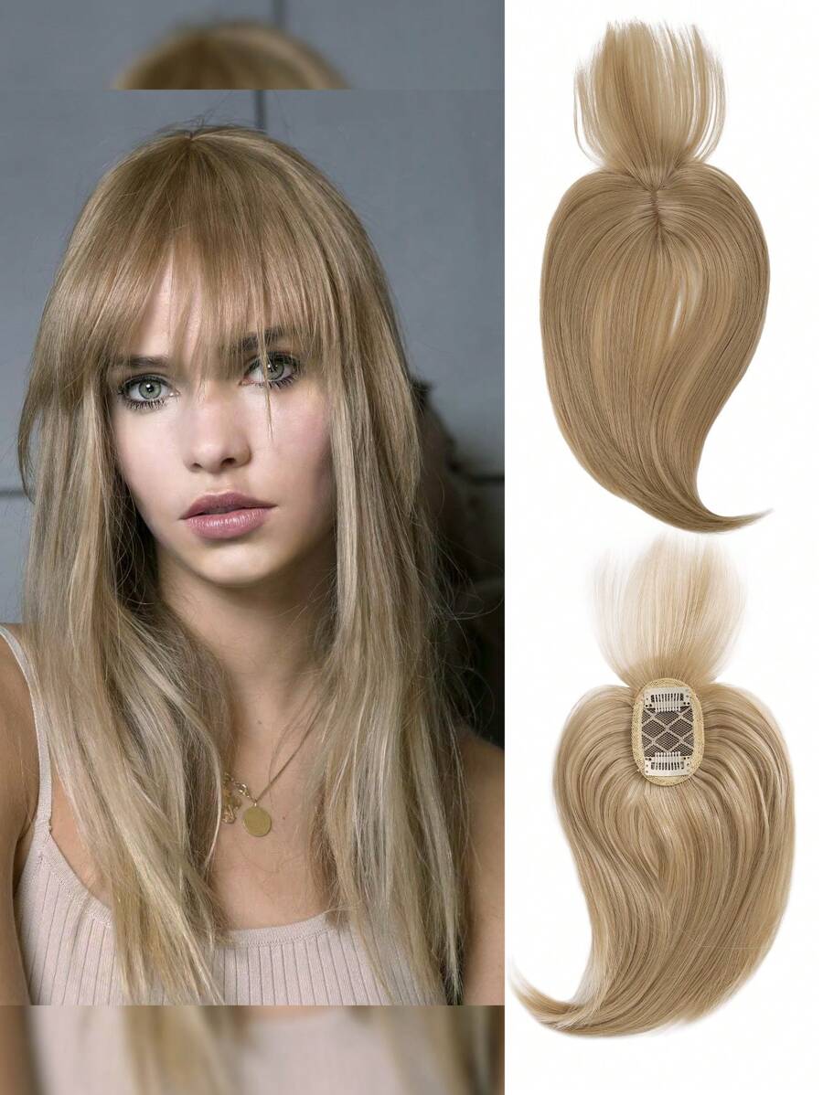 Sợi tổng hợp Kẹp Đầu tóc Tóc mái Tóc thẳng Tự nhiên Vô hình Thay thế Che phủ Trắng mảnh tóc - Nhiều màu - Xem 1