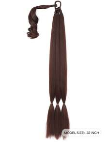 Phần mở rộng tóc tổng hợp đuôi ngựa bện dài thêm - Dark Brown - Xem 2