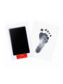 1 pieza Almohadilla de mascota con estampado de garra tinta para perro con gato para memoria - Negro - Ver 2