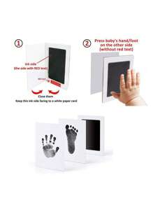 1 pieza Almohadilla de mascota con estampado de garra tinta para perro con gato para memoria - Negro - Ver 5