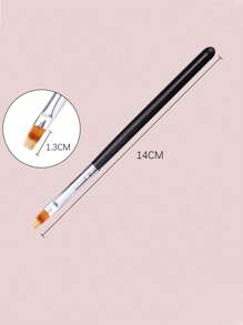 美甲渐变笔，1支装美甲凝胶指甲油渐变绘画笔，木柄，用于美甲设计 - 黑色 - 查看 2