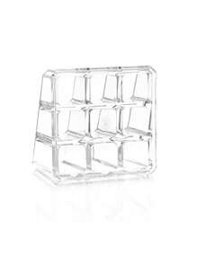 Son môi Hộp đựng , Son môi Giá đỡ , 9 dấu cách Acrylic Son môi Loại vỏ , Mỹ phẩm Trưng bày Các trường hợp Đối với Son môi - trắng - Xem 2