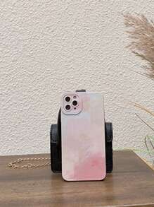 Chicas Bolsa cuadrada de litchi en relieve con cadena PU con solapa - Negro - Ver 5