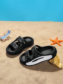 Chicos Zapatillas con textura con abertura anti deslizante minimalista para interior & exterior - Blanco - Ver 1