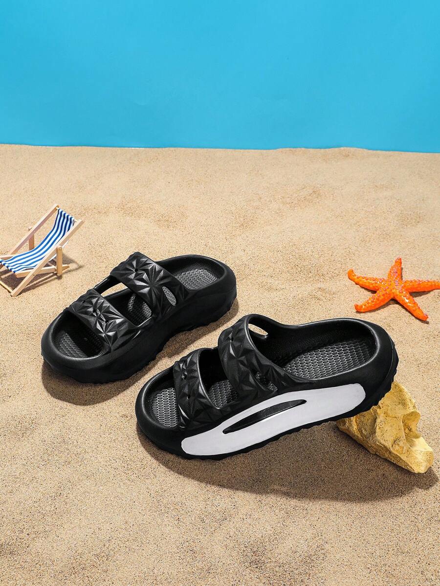 Chicos Zapatillas con textura con abertura anti deslizante minimalista para interior & exterior - Blanco - Ver 1